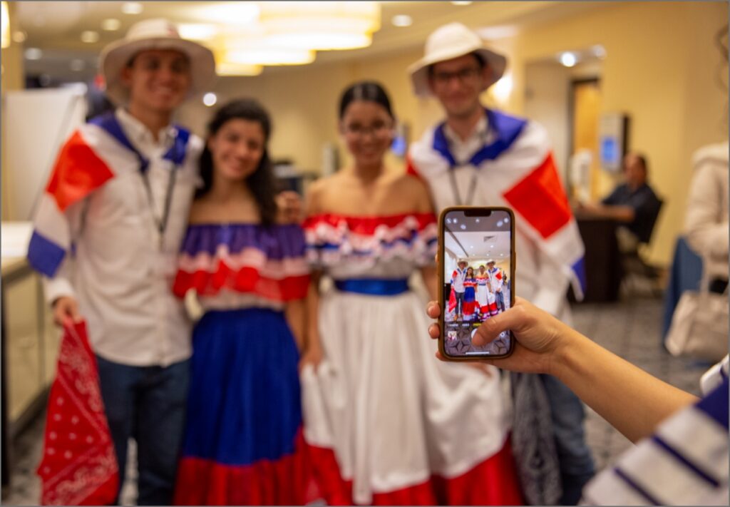 Global UGRAD students in cultural attire at EOP.